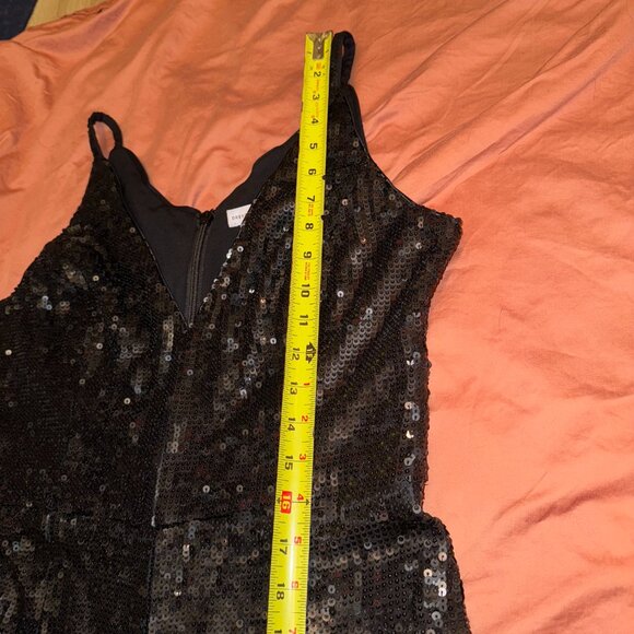Dress the Population Charlie Black Sequin Jumpsuit - XL - Picture 8 of 16